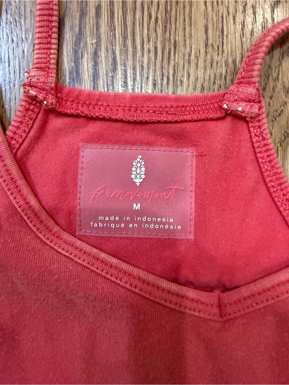 FP Movement by Free People Coral Red Wide-Leg Jumpsuit Bodysuit - Picture 3 of 4